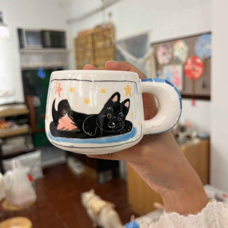 Custom Hand-Painted Ceramic Mugs